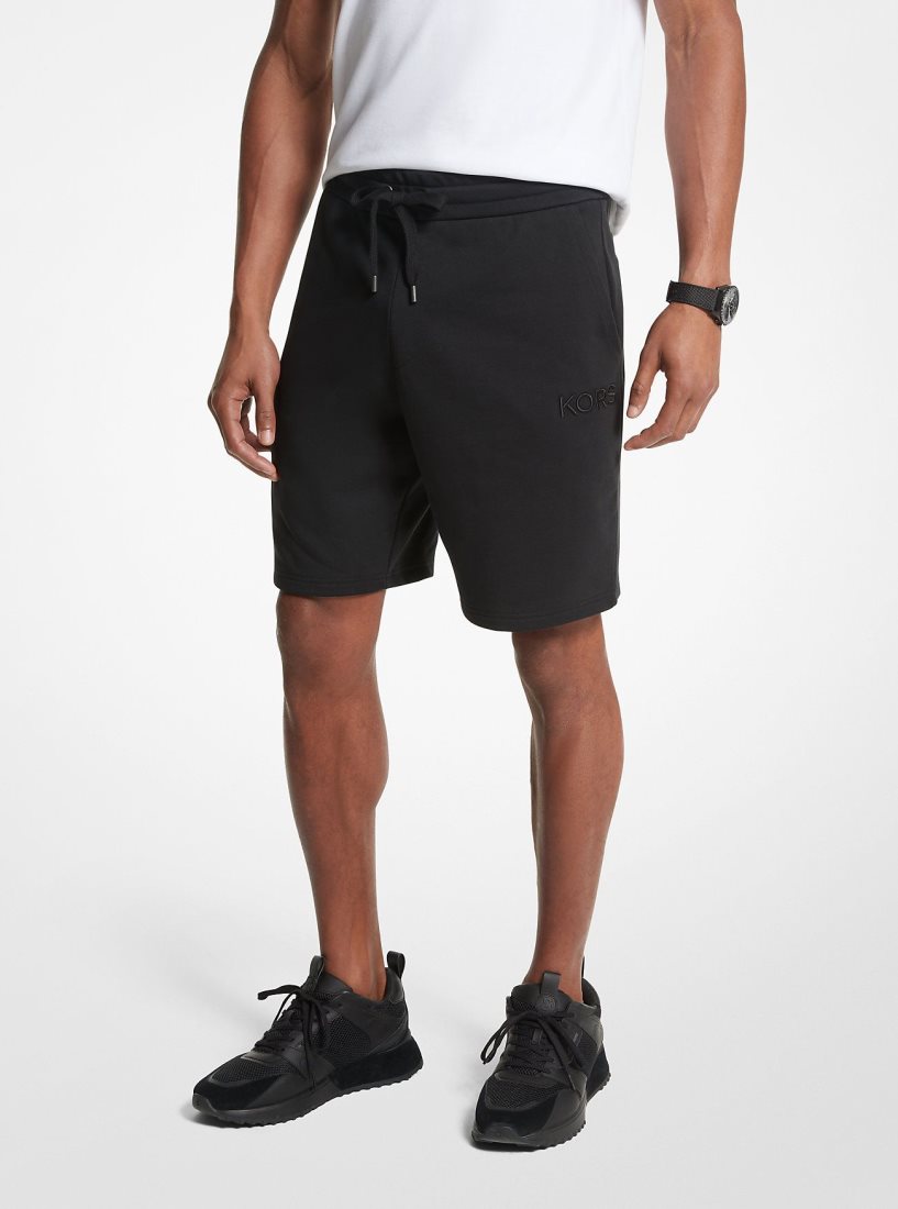 Short Michael Kors French Terry Cotton Blend Shorts Homme Noir | 4295NMKEY