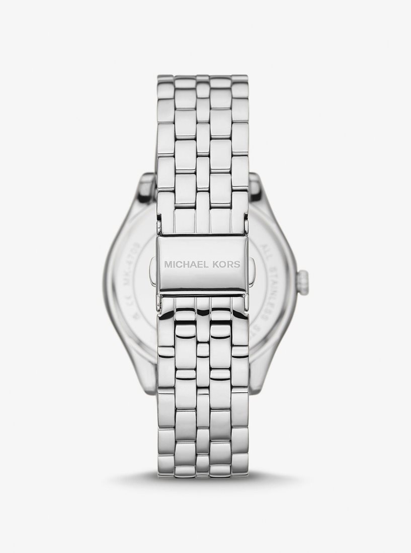 Silver-tone Michael Kors Harlowe Pave Silver-Tone Watch Femme Argent | 9216ZFEUD