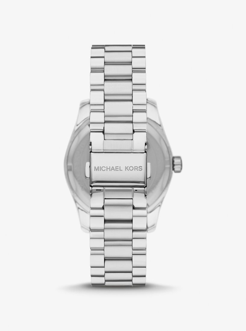 Silver-tone Michael Kors Lexington Pave Silver-Tone Watch and Bracelet Set Femme Argent | 9138AFQSX