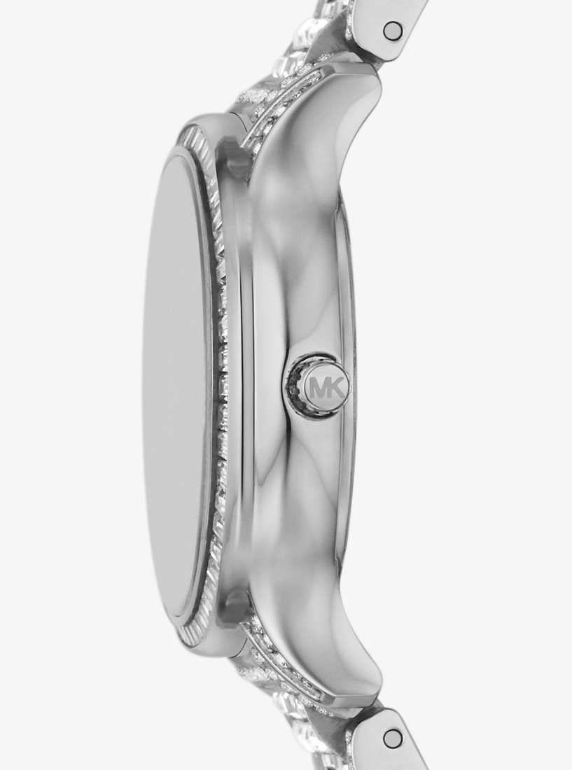 Silver-tone Michael Kors Limited-Edition Mini Sage Pave Silver-Tone Watch Femme Argent | 4765TKERZ