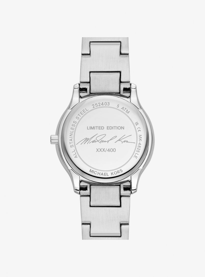 Silver-tone Michael Kors Limited-Edition Mini Sage Pave Silver-Tone Watch Femme Argent | 4765TKERZ