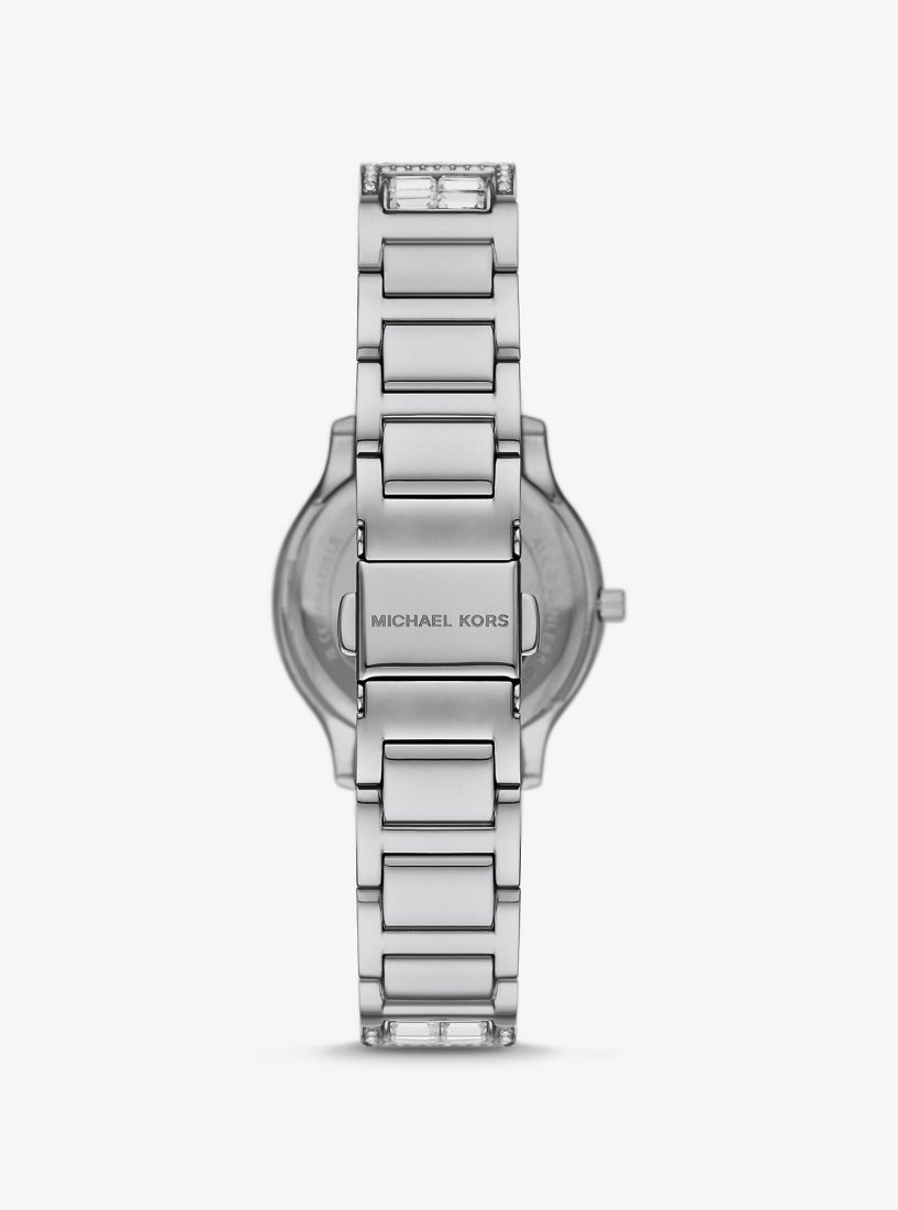 Silver-tone Michael Kors Limited-Edition Mini Sage Pave Silver-Tone Watch Femme Argent | 4765TKERZ