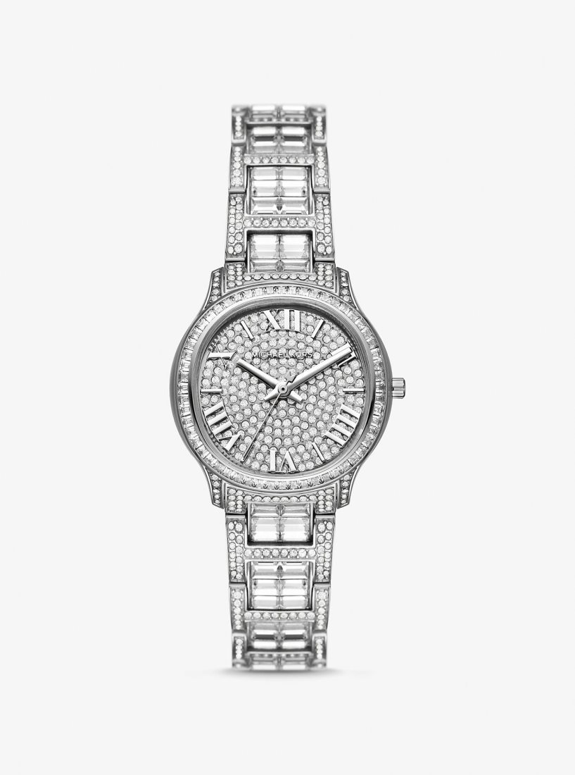 Silver-tone Michael Kors Limited-Edition Mini Sage Pave Silver-Tone Watch Femme Argent | 4765TKERZ