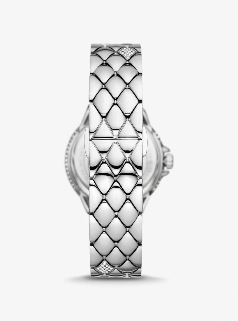 Silver-tone Michael Kors Mini Camille Pave Silver-Tone Watch Femme Argent | 0674GUSQY