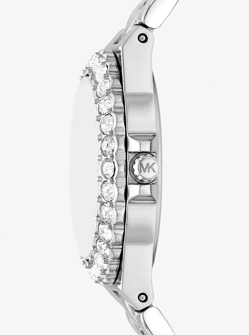 Silver-tone Michael Kors Mini Lennox Pave Silver-Tone Watch Femme Argent | 4563BXRZA