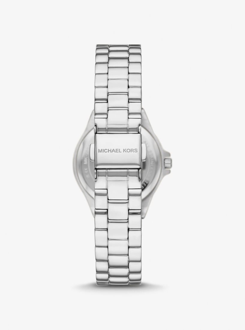 Silver-tone Michael Kors Mini Lennox Pave Silver-Tone Watch Femme Argent | 4563BXRZA