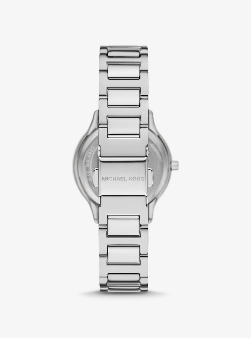 Silver-tone Michael Kors Mini Sage Pave Silver-Tone Watch Femme Argent | 9238ENLOJ
