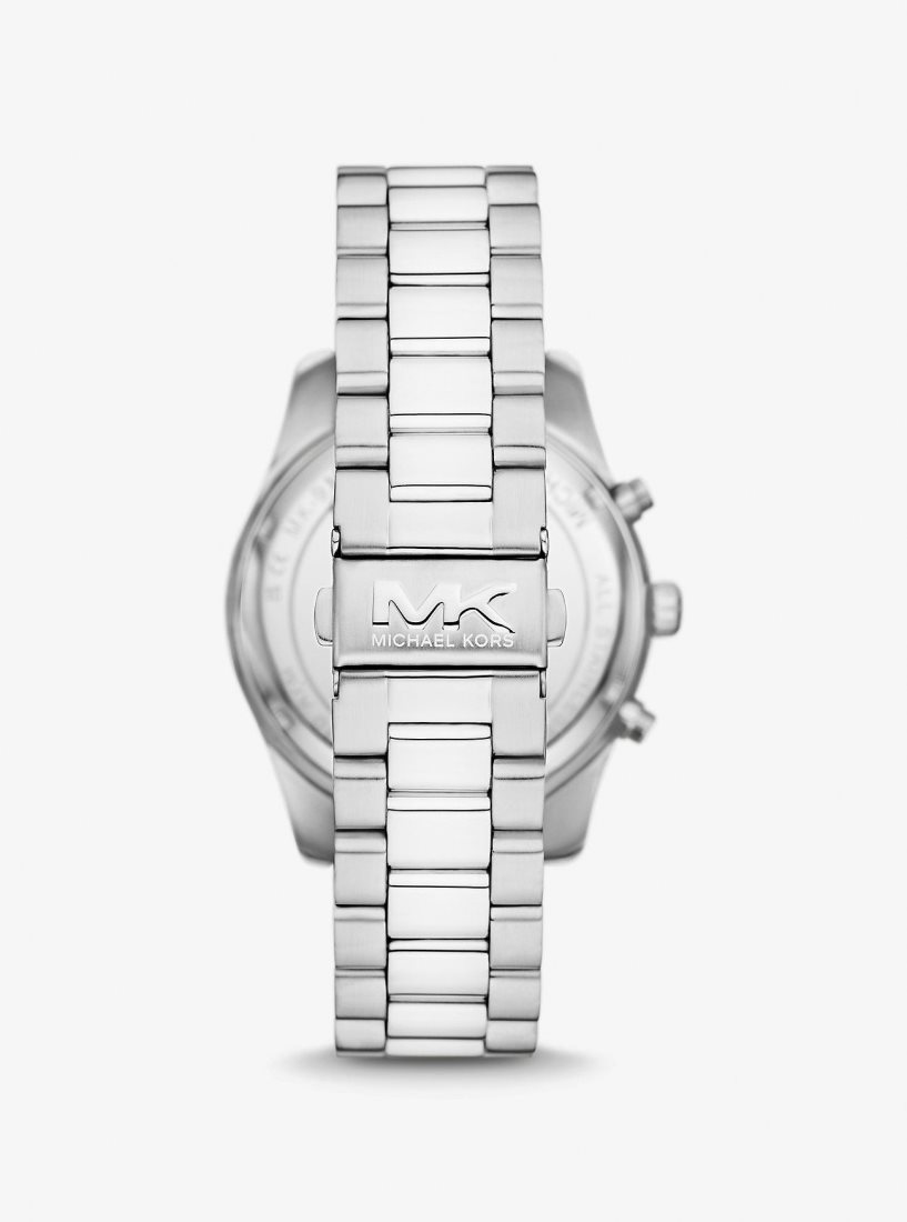 Silver-tone Michael Kors Oversized Lexington Silver-Tone Watch Homme Argent | 4072TURYA
