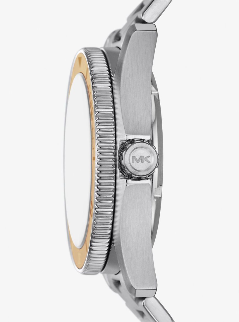 Silver-tone Michael Kors Oversized Maritime Silver-Tone Watch Homme Two Tone | 4179OTYWP