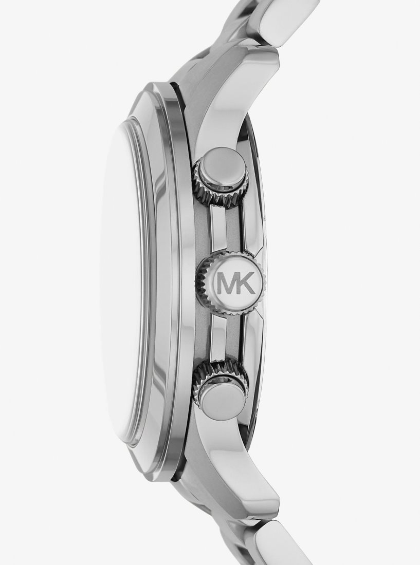 Silver-tone Michael Kors Oversized Runway Silver-Tone Watch Homme Argent | 5174EHFLU