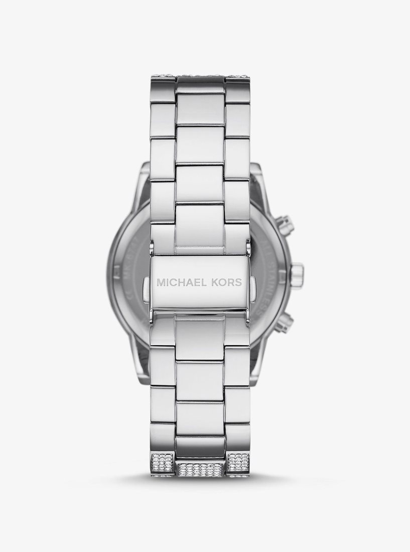 Silver-tone Michael Kors Ritz Pave Silver-Tone Watch Femme Argent | 1403UGPOZ