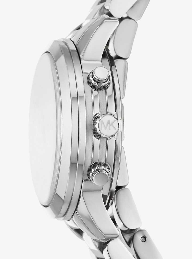 Stainless Michael Kors Runway Rhodium-Plated Stainless Steel Triple Wrap Watch Femme Argent | 6108ZIVYP
