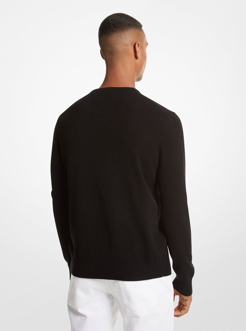 T Shirts Michael Kors Cashmere Sweater Homme Noir | 1652NALUM