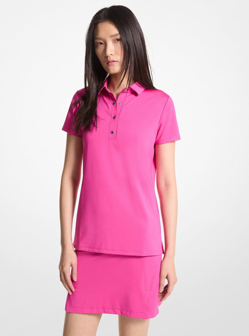 T Shirts Michael Kors Golf Tech Performance Polo Shirt Femme Rose | 6879MECWI