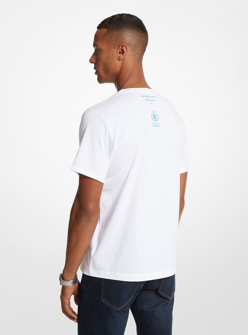 T Shirts Michael Kors Watch Hunger Stop Organic Cotton Unisex T-Shirt Femme Blanche | 3107BEWXJ