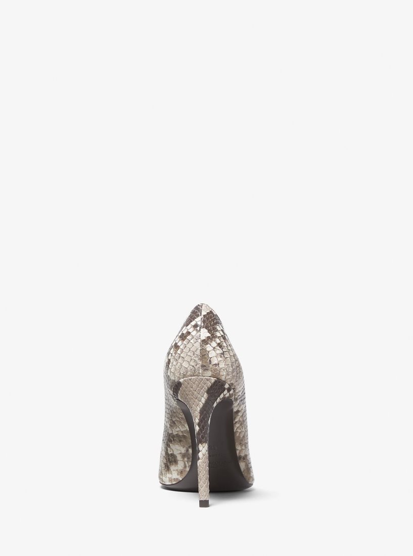 Talons Michael Kors Gretel Python Embossed Leather Pump Femme Beige | 8406IYUVF