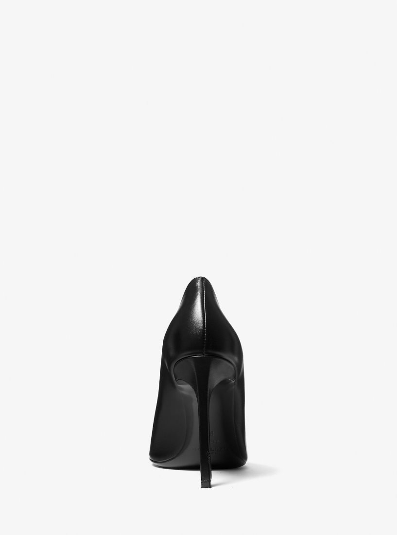 Talons Michael Kors Martine Leather Pump Femme Noir | 6740ZSNXC