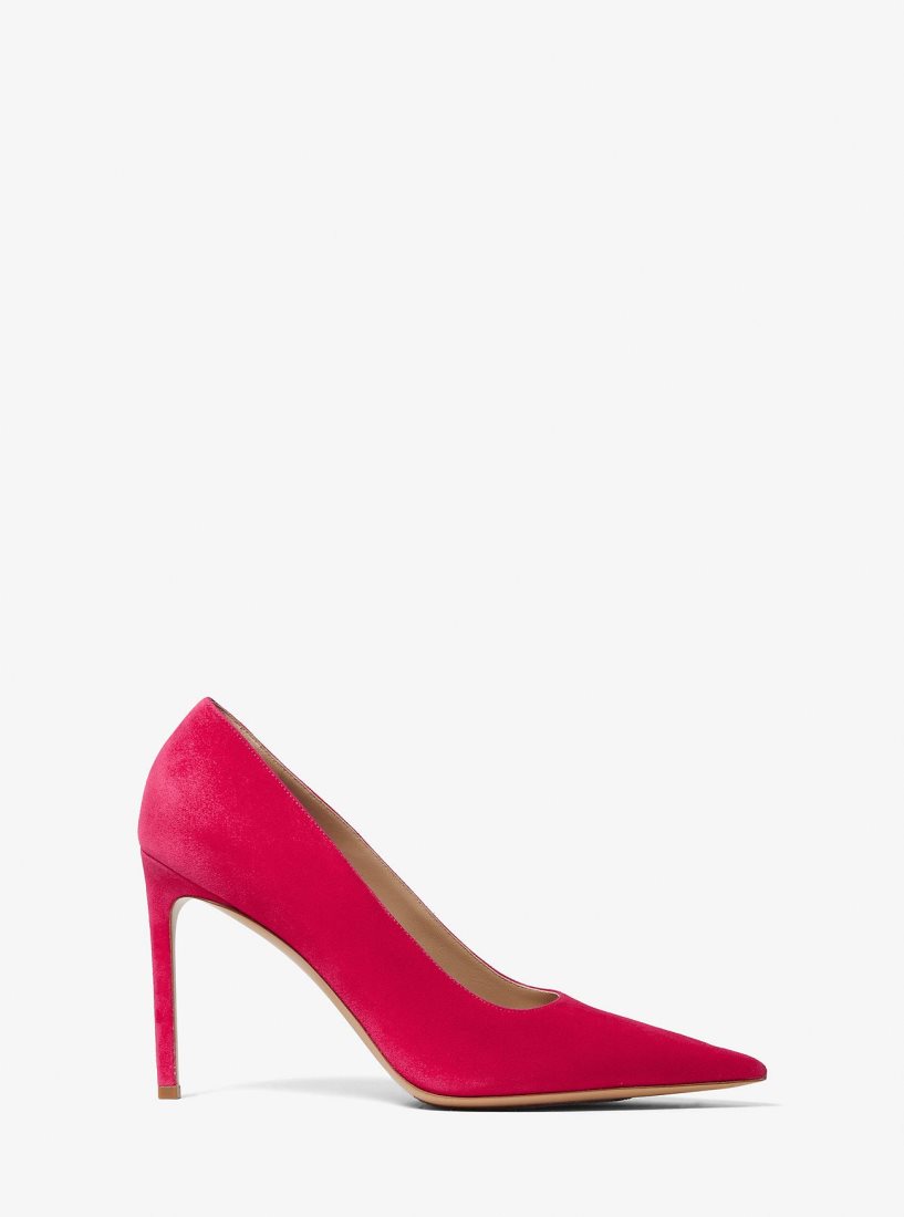Talons Michael Kors Martine Suede Pump Femme Fuschia | 3072EUWJL