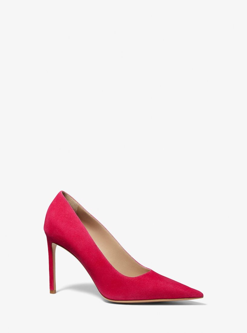 Talons Michael Kors Martine Suede Pump Femme Fuschia | 3072EUWJL