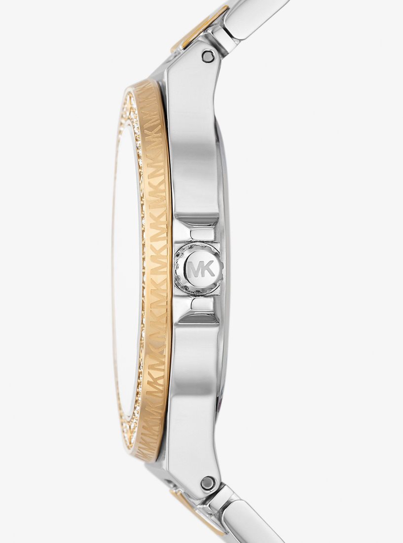 Two-tone Michael Kors Lennox Pave Two-Tone Logo Watch Femme Two Tone | 2164JUTRC