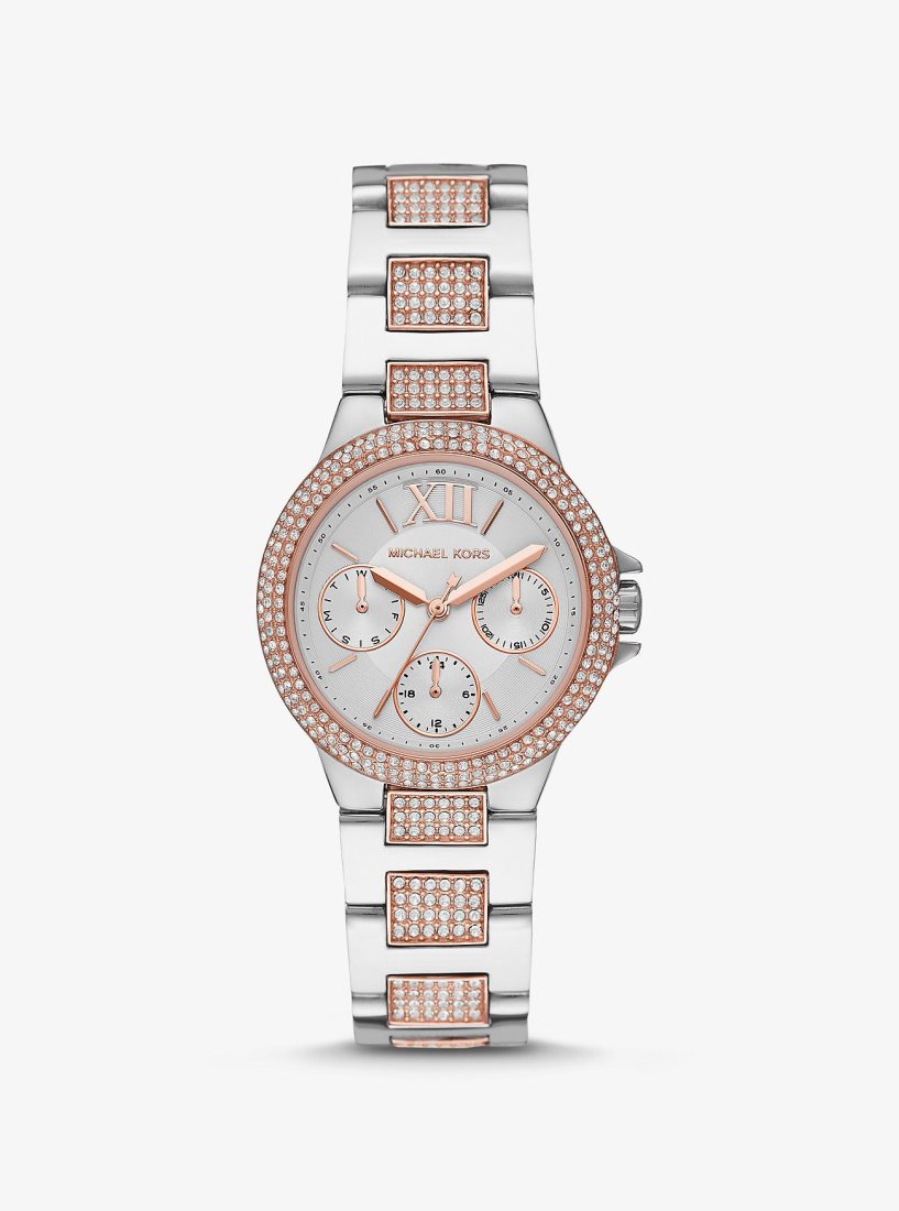Two-tone Michael Kors Mini Camille Pave Two-Tone Watch Femme Two Tone | 0968VPANB