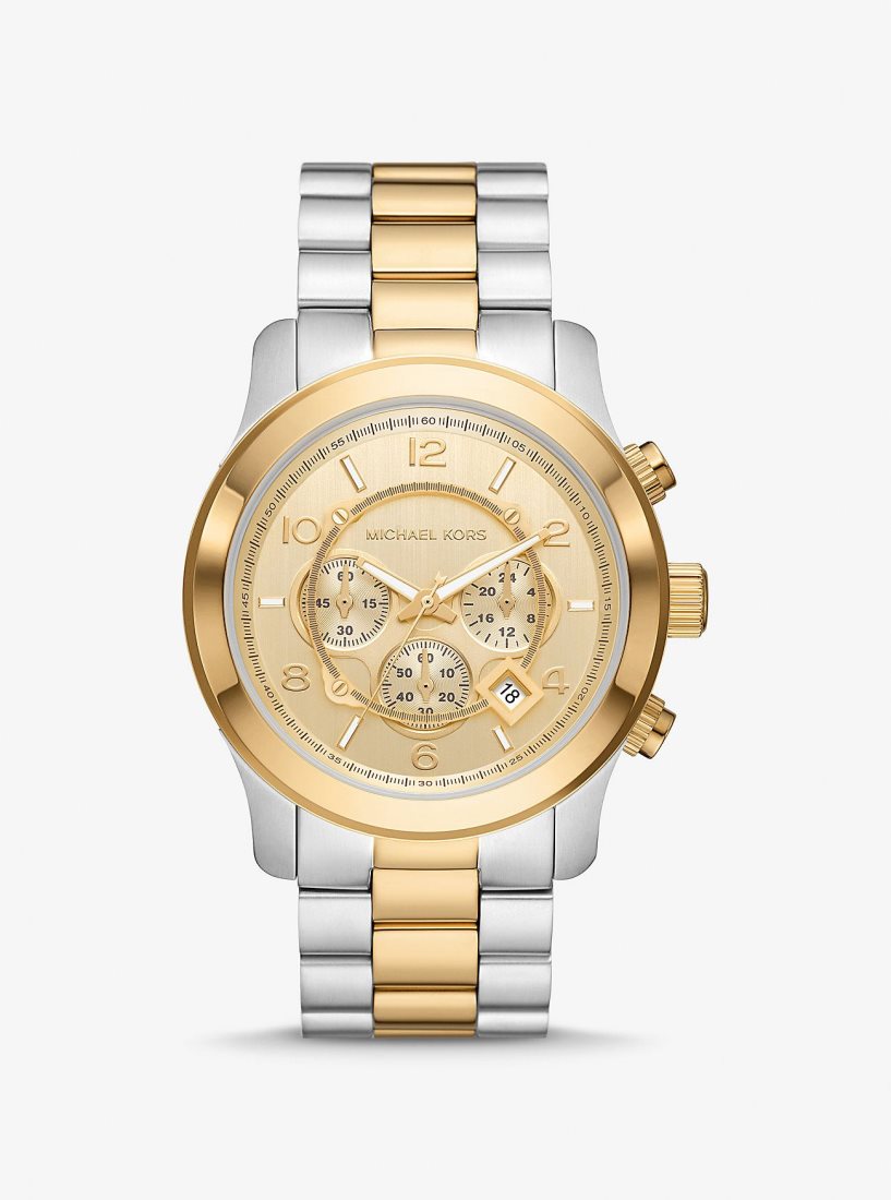 Two-tone Michael Kors Oversized Runway Two-Tone Watch Homme Two Tone | 2105XQYZW