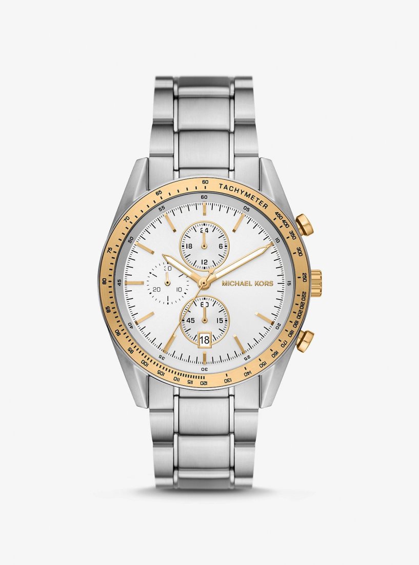 Two-tone Michael Kors Oversized Warren Two-Tone Watch Homme Two Tone | 7360JZXEA