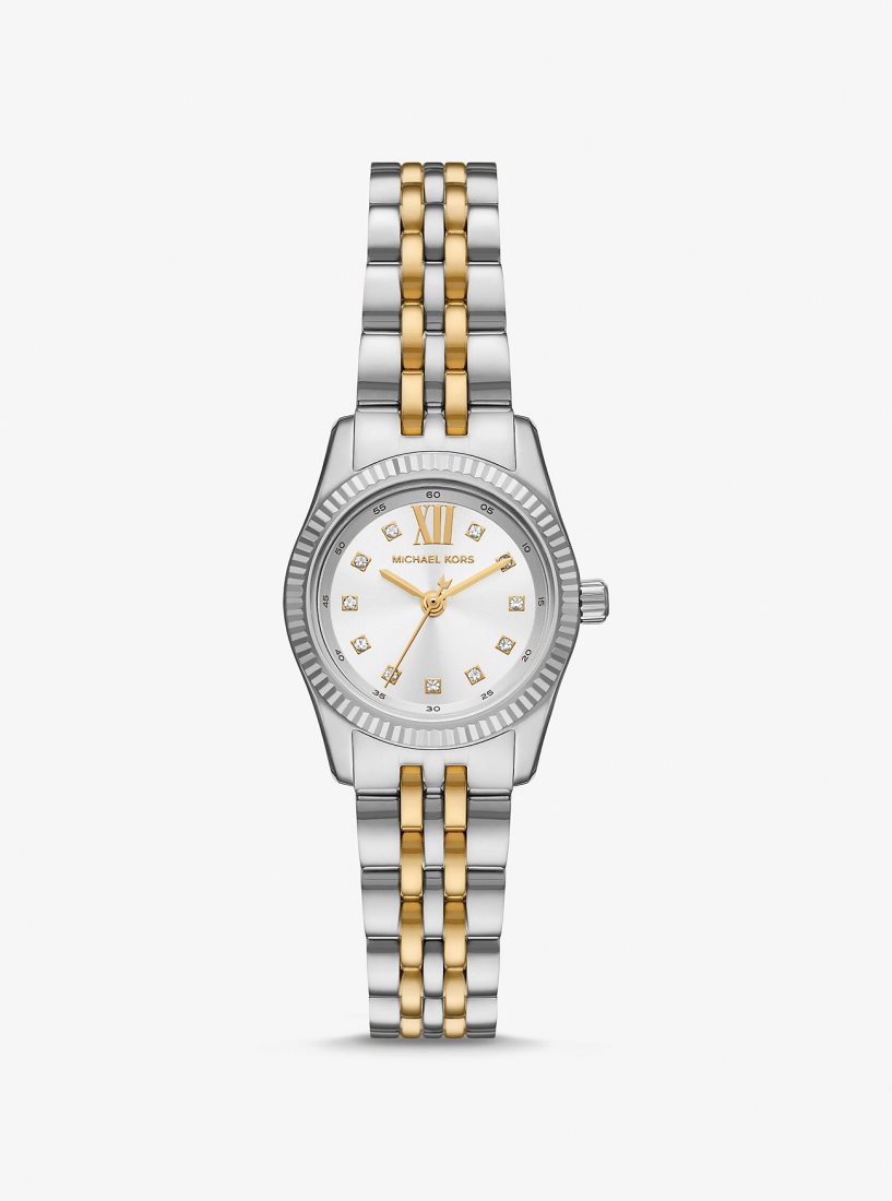 Two-tone Michael Kors Petite Lexington Pave Two-Tone Watch Femme Two Tone | 2409FSPQN