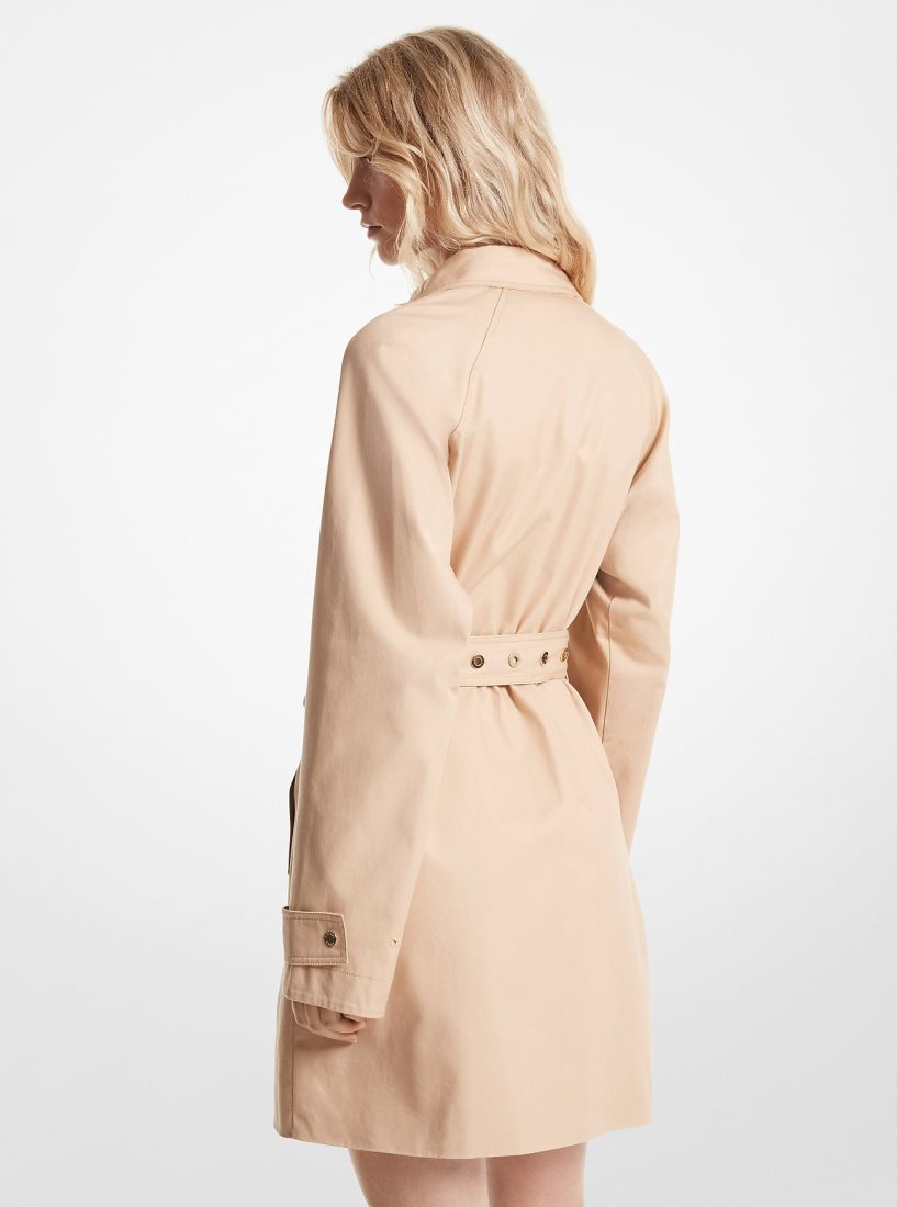 Vestes Michael Kors Cotton Twill Trench Coat Femme Buff | 5923WKIFZ