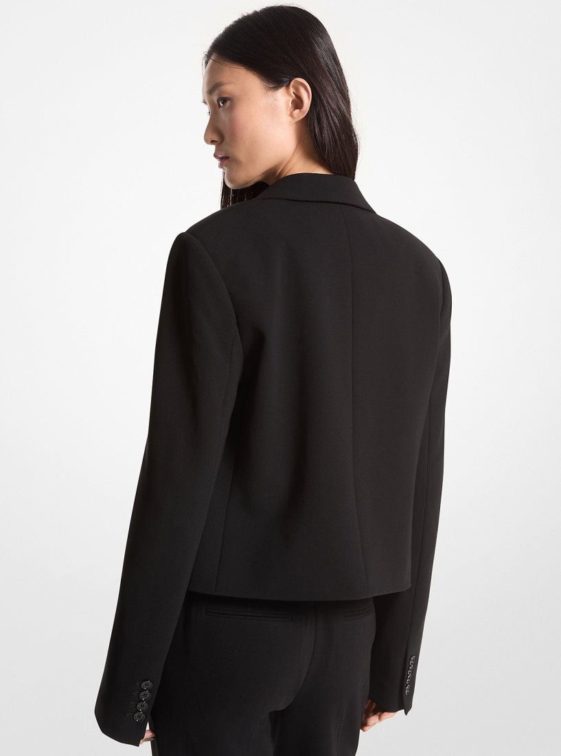 Vestes Michael Kors Crepe Cropped Blazer Femme Noir | 2058POAWB