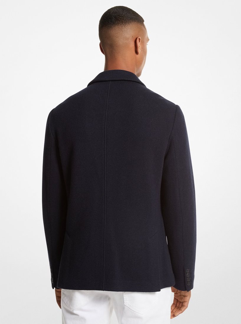 Vestes Michael Kors Double Face Wool Blend Blazer Homme Midnight | 5134GXTIN