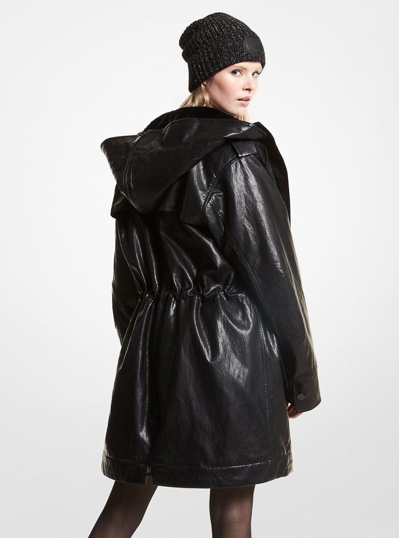 Vestes Michael Kors Faux Fur Lined Parka Femme Noir | 4132RQNVS