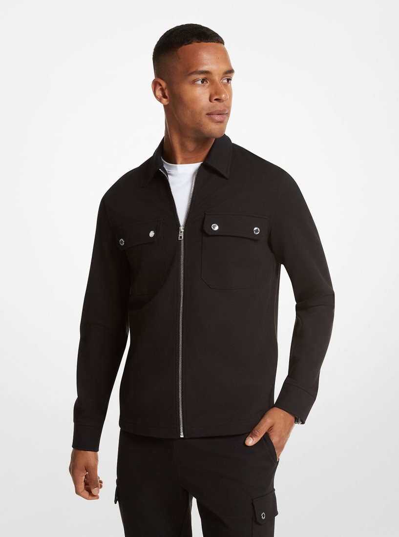 Vestes Michael Kors Ponte Jacket Homme Noir | 0736LOUPN