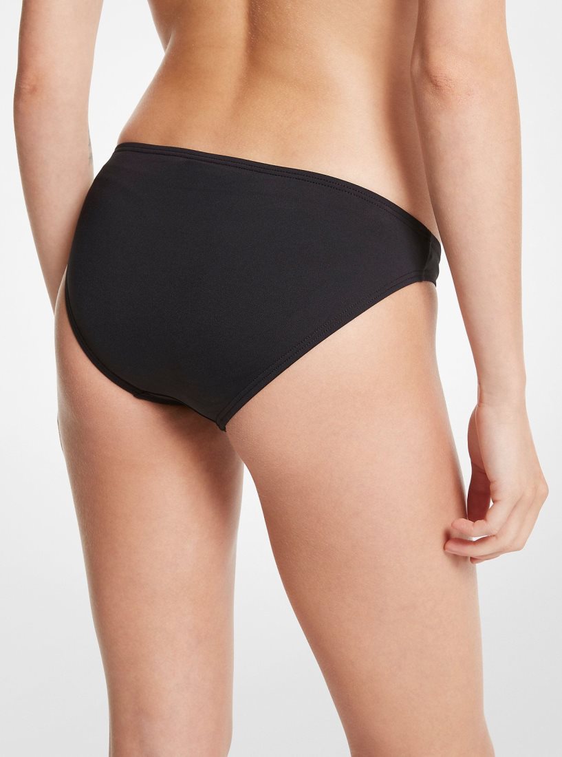 Vetement de Bain Michael Kors Stretch Nylon Bikini Bottom Femme Noir | 0519BVFSW