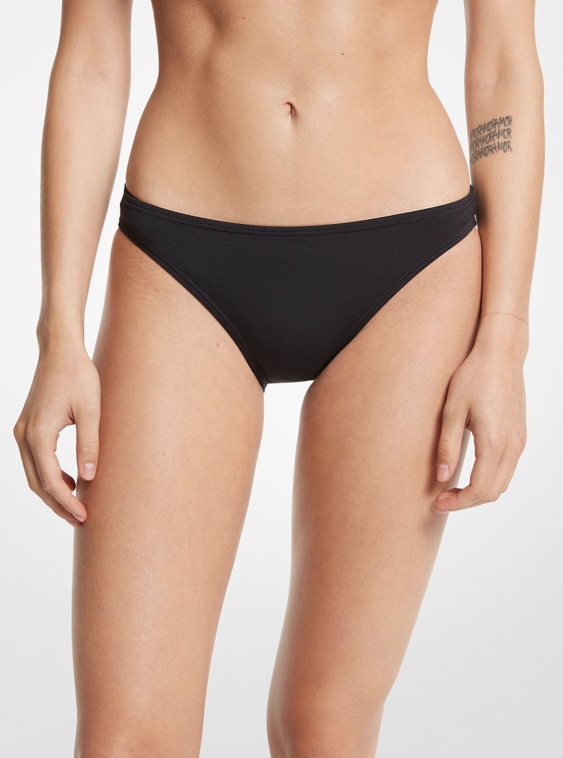 Vetement de Bain Michael Kors Stretch Nylon Bikini Bottom Femme Noir | 0519BVFSW