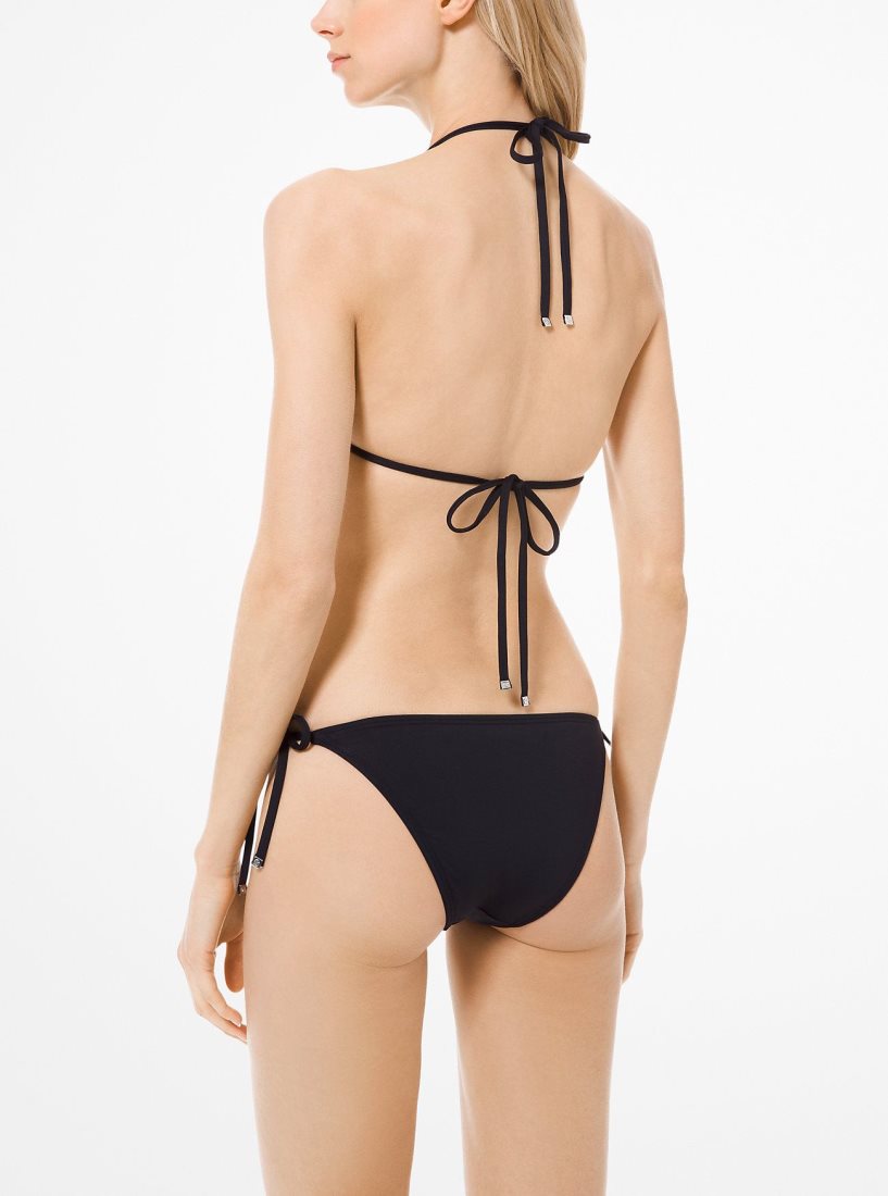 Vetement de Bain Michael Kors Triangle Bikini Top Femme Noir | 1087WDJQF